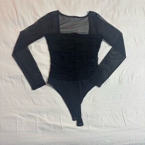 Abercrombie Square Neck Mesh Bodysuit